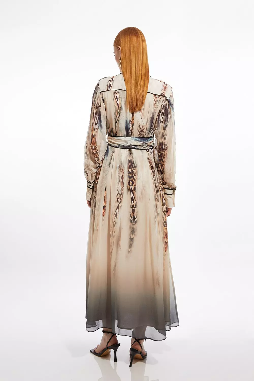 Viscose Floral Border Shirt Maxi Dress | Karen Millen