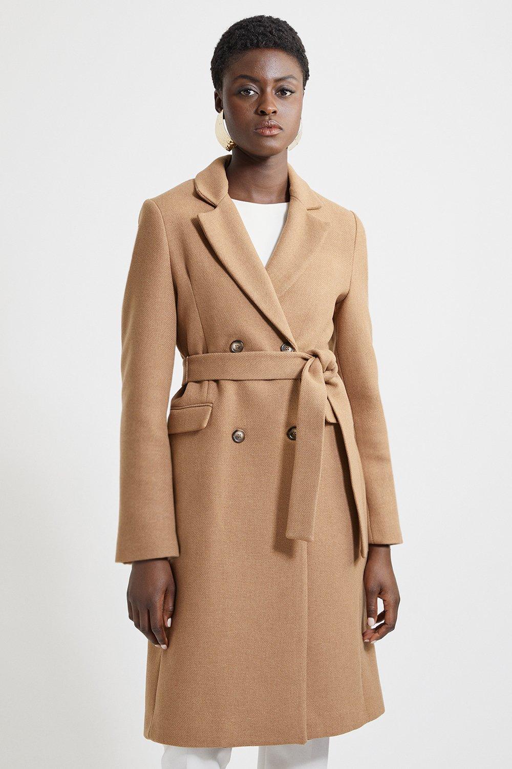 Camel wool coat long hotsell