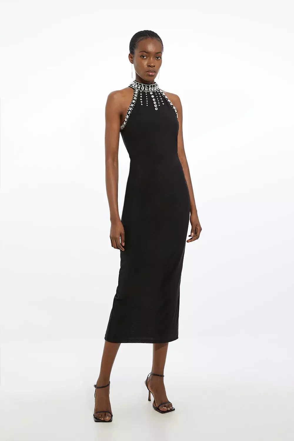 【KAREN MILLEN】ビスコース パネルクリスタルメッシュ ドレス bkk21040_nude_xl?pdp.template