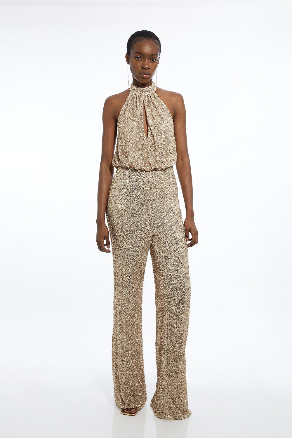 Gold Jumpsuits Karen Millen