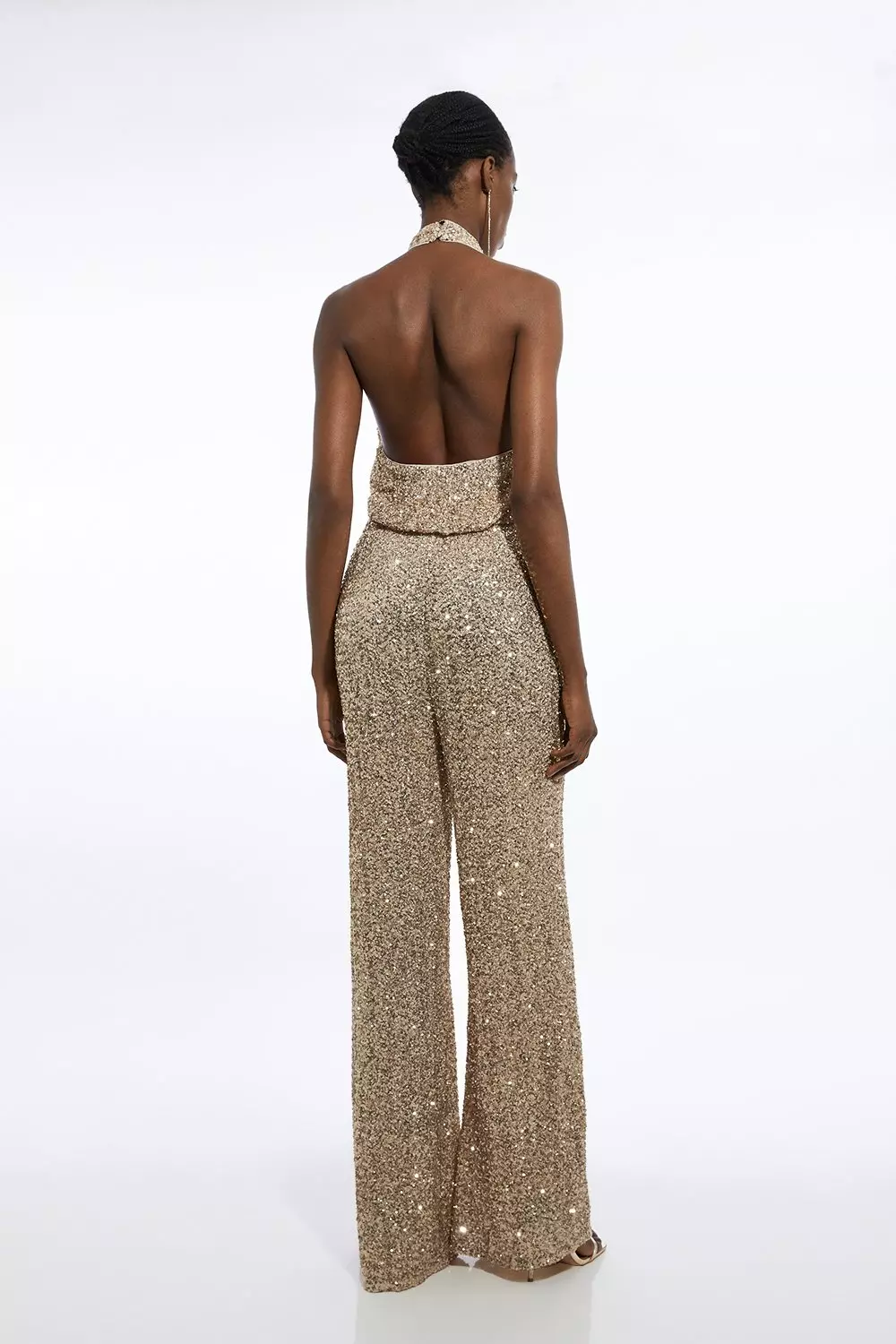 【Open Yy】 WIDE LEG JUMPSUIT AirEssentials Long Sleeve Very Black Wide Leg Jumpsuit