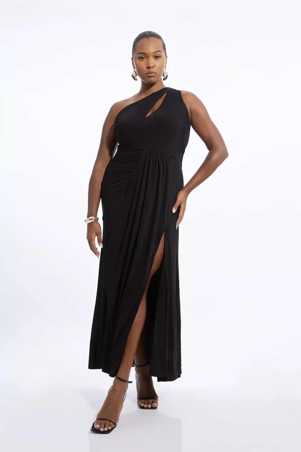 Black maxi dress with split online