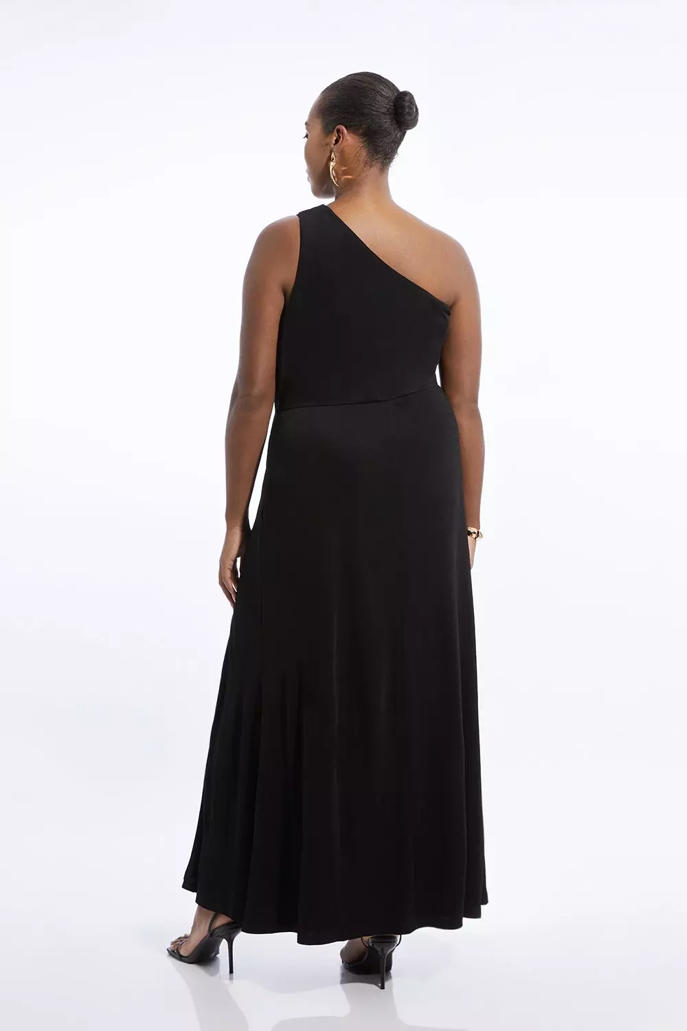 Black jersey maxi dress plus size sale