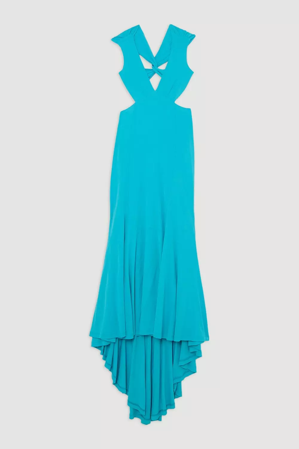 【Karen Millen】英国発！ Textured Jersey Hem Maxi Dress Textured Jersey Dramatic Hem Maxi Dress | Karen Millen