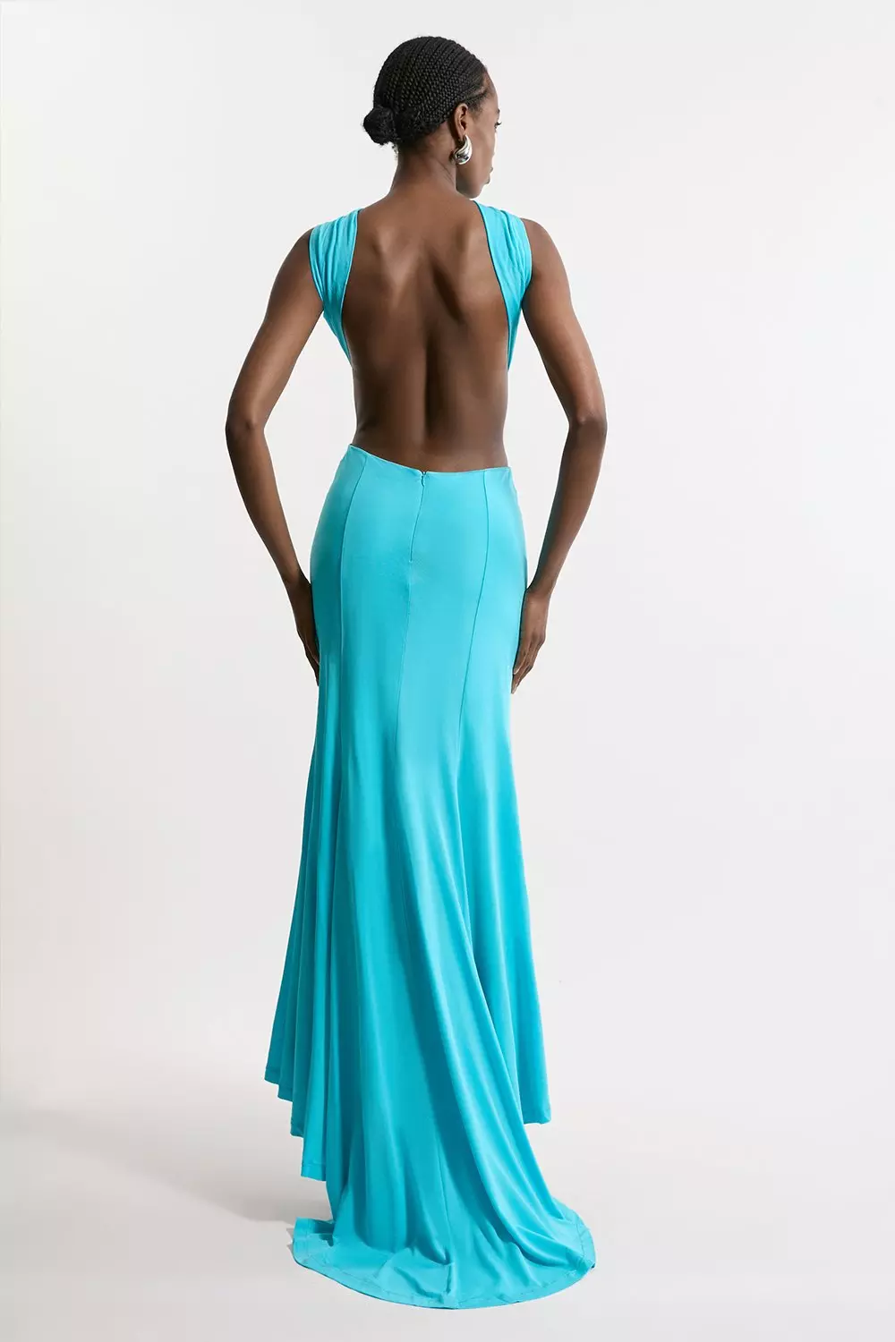 Premium Viscose Jersey Cross Back Maxi Dress | Karen Millen
