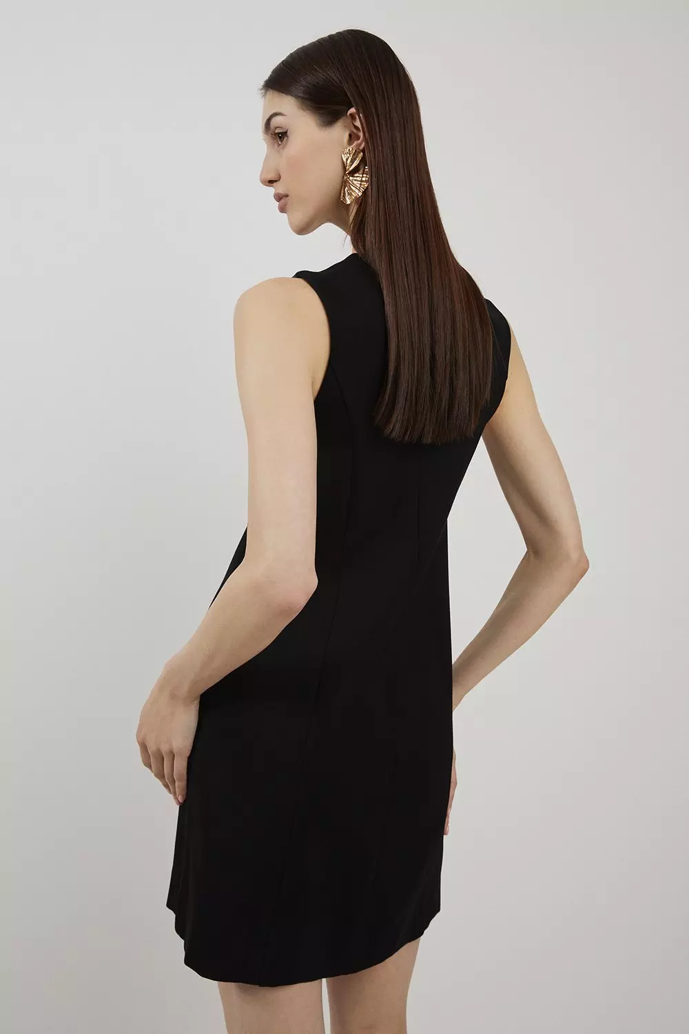 Ponte Jersey Hardwear Detail Mini Dress | Karen Millen