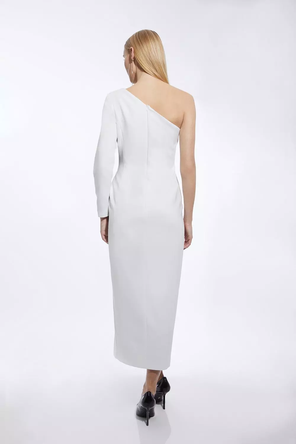 【Karen Millen】コットン ブロダリー ベルト ウーブンドレス Plus Size Floral Cotton Poplin Structure Ruffle Tie Belt