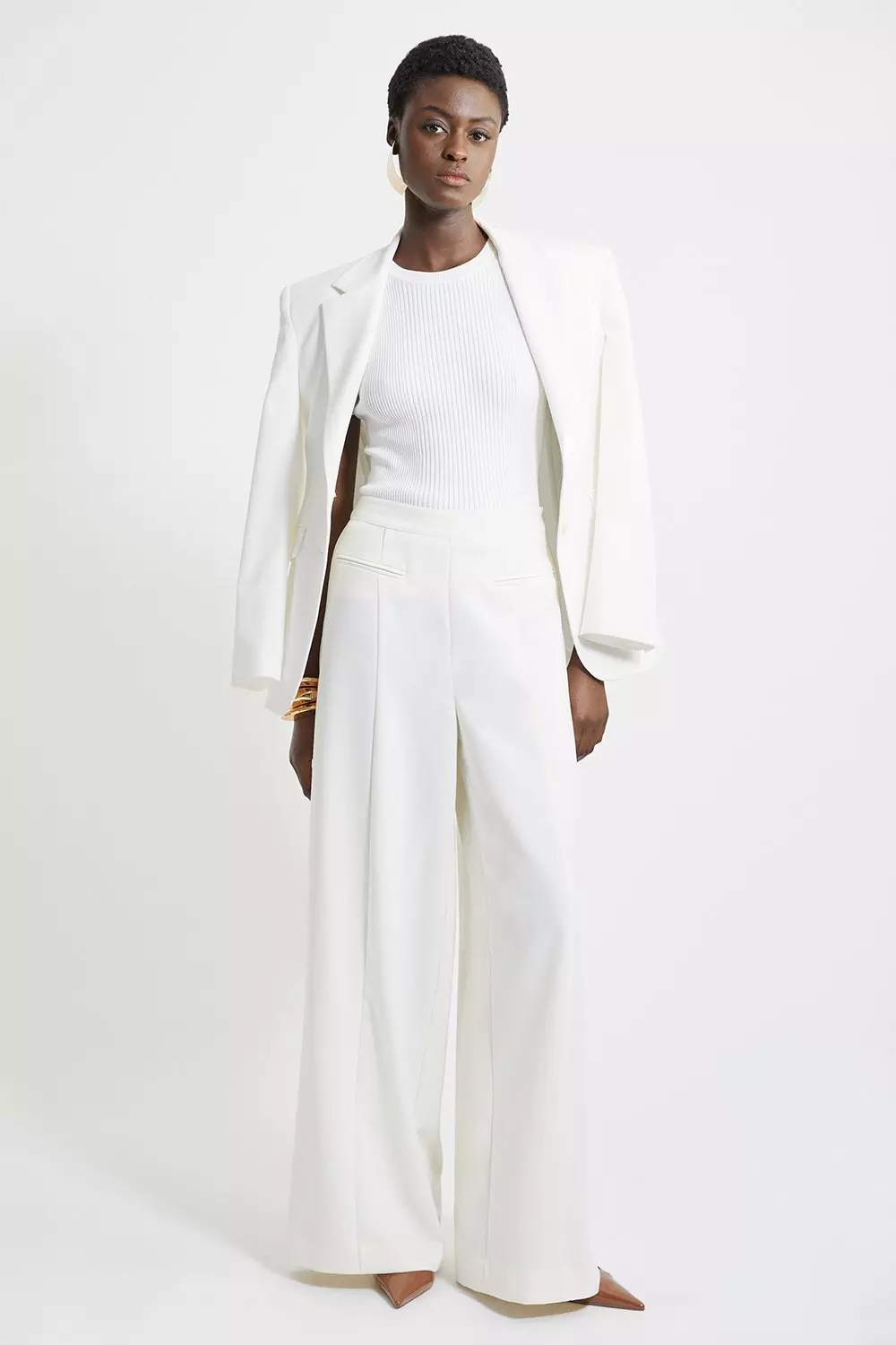 Compact Stretch Straight Leg Dress Pants Karen Millen