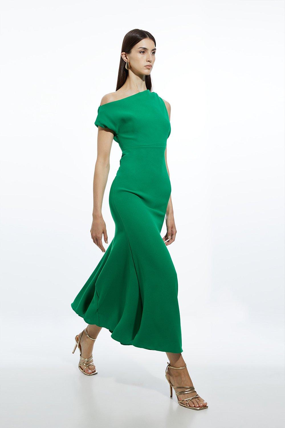 Tall Fluid Tailored Drop Shoulder Maxi Dress