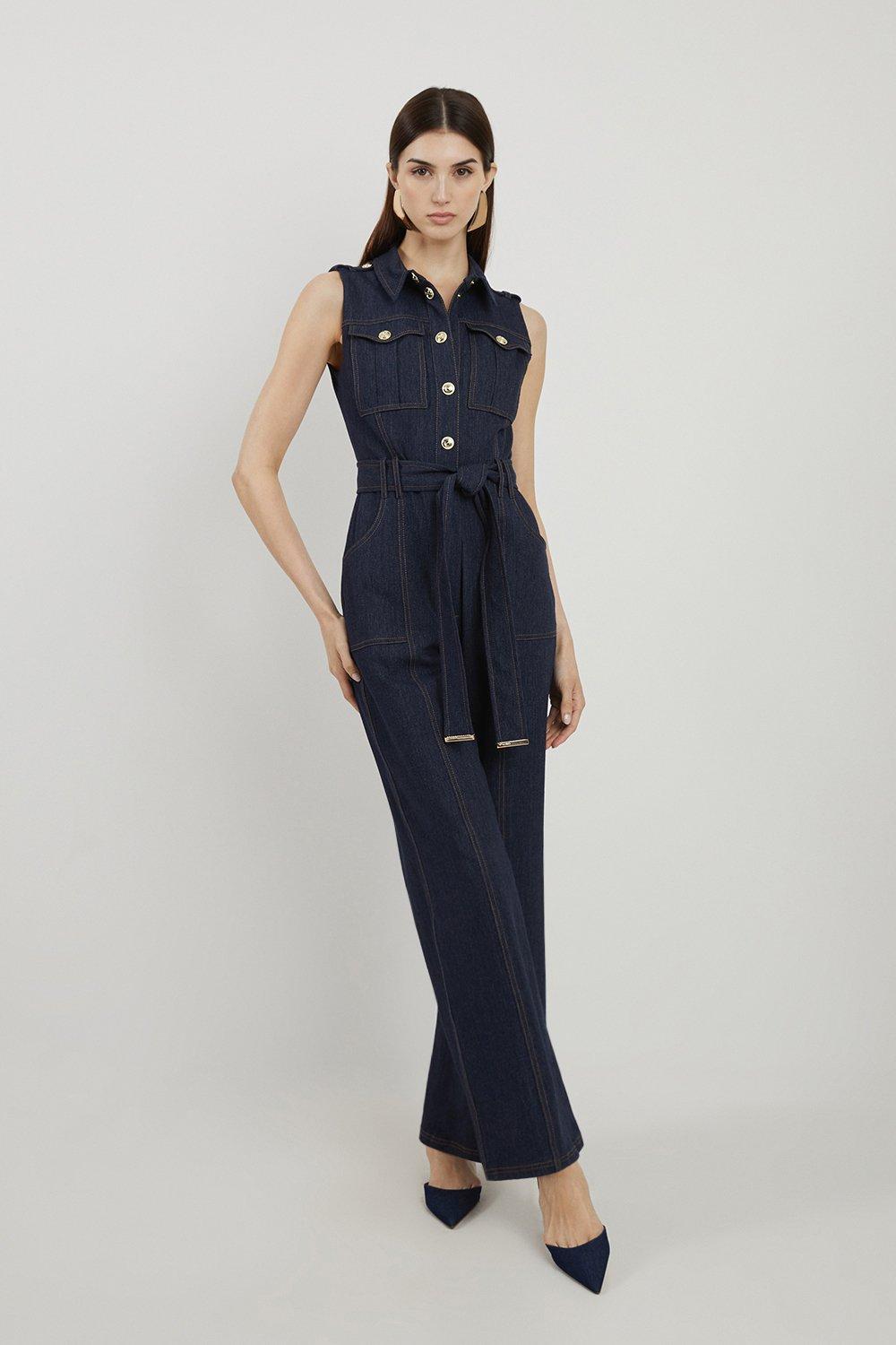 Tall womens denim jumpsuit online