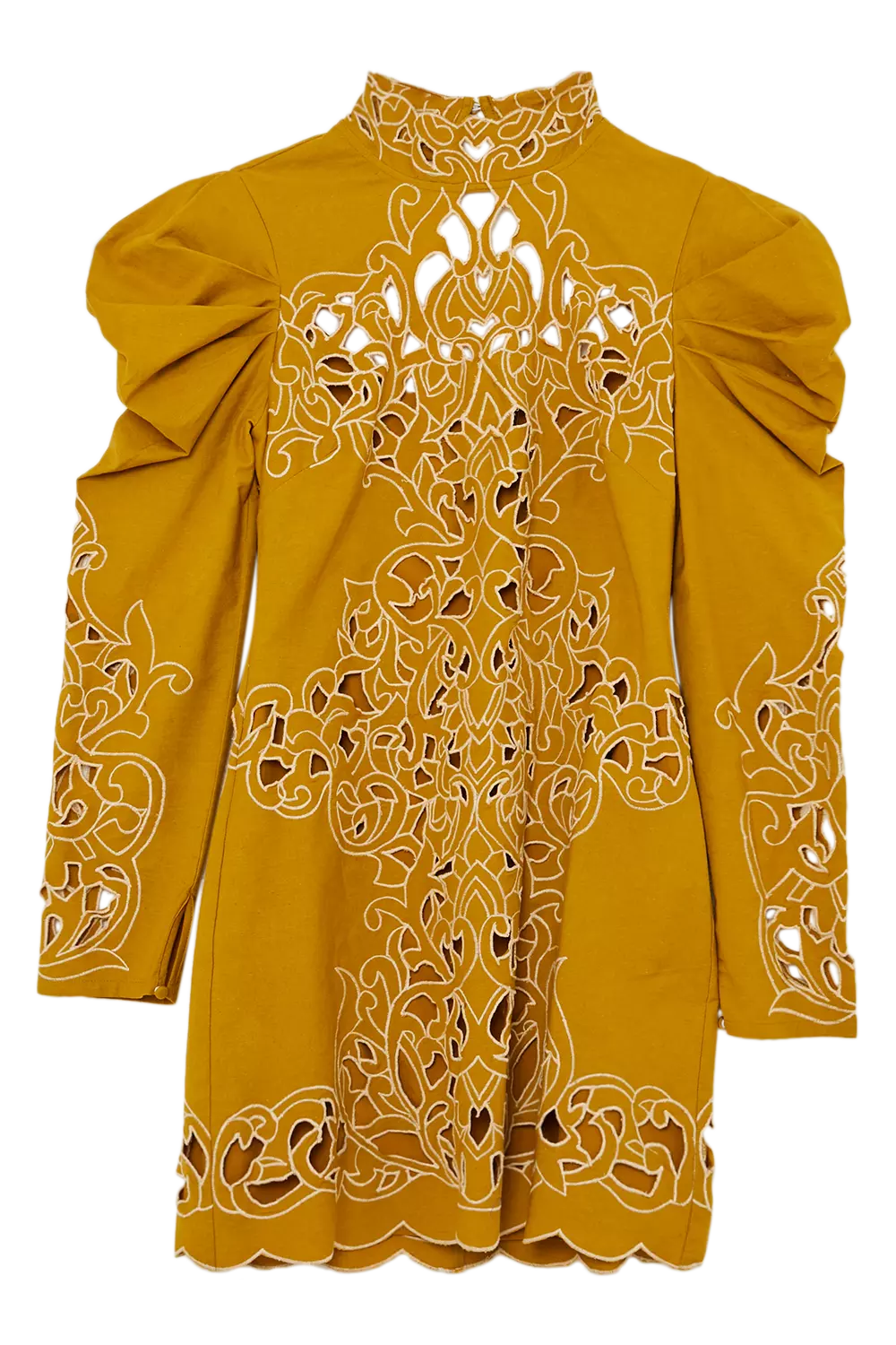 関税込! KAREN MILLEN ポプリンカットワーク マキシシャドレス