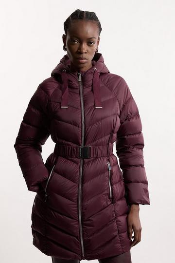 Real Down Packable Coat berry