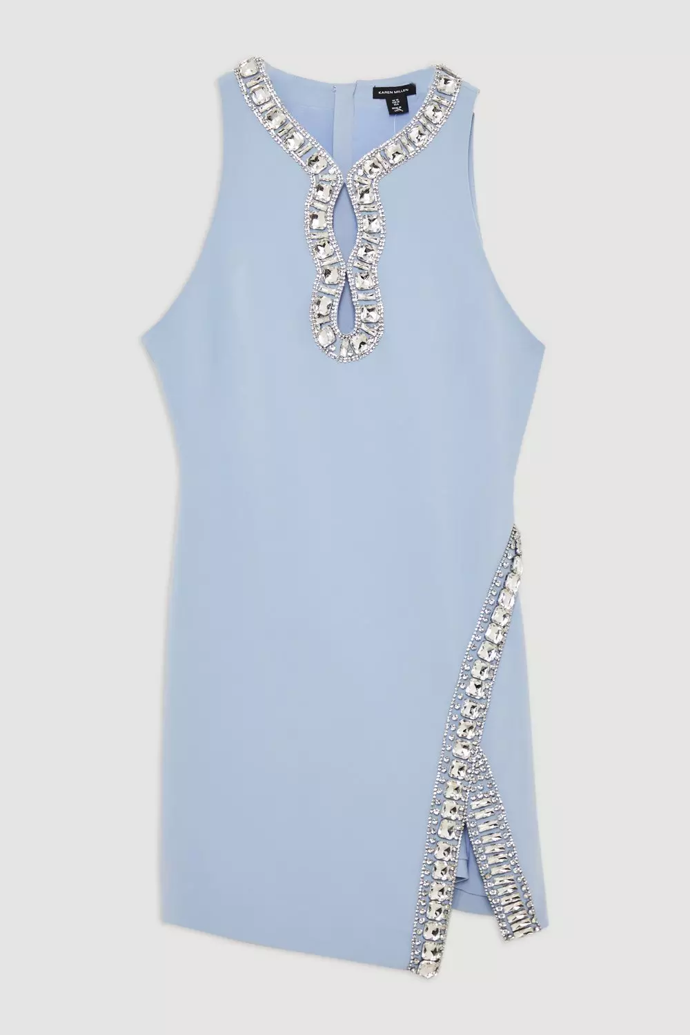 Crystal Embellished Keyhole Woven Mini | Karen Millen