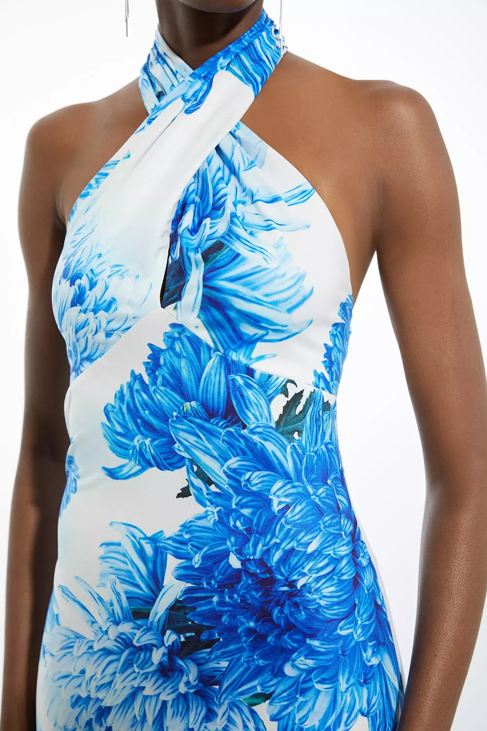 【KAREN MILLEN】花柄ジャージーツイストネックマキシワンピース bkk19384_blue_xl?$