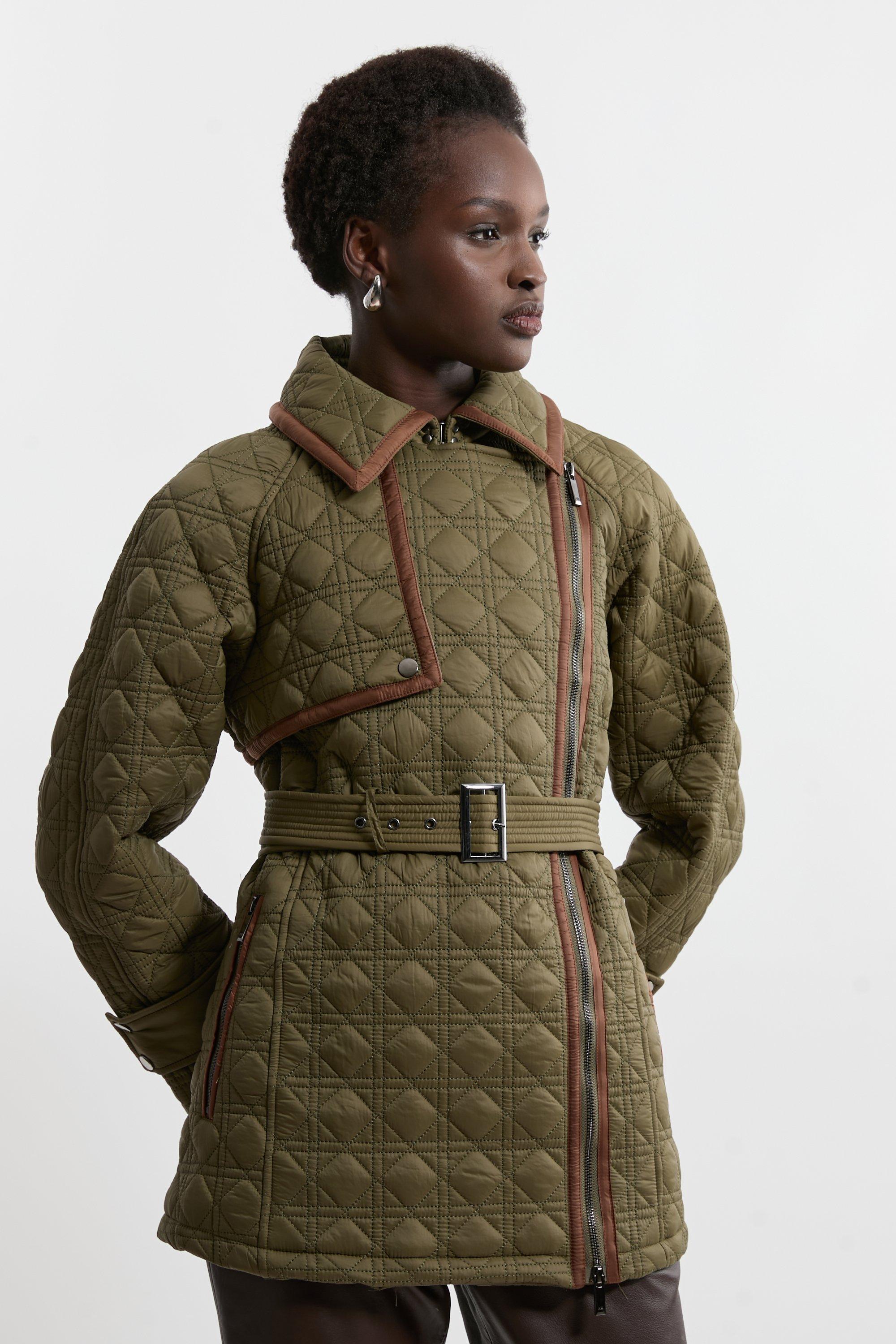 Green Puffer Jackets Green Puffer Coats Karen Millen US