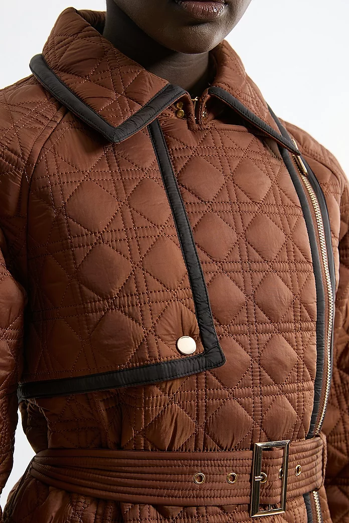 Petite Diamond Quilted Belted Short Puffer Pu Tab Trench Petite Diamond Quilted Belted Short Puffer Pu Tab Trench