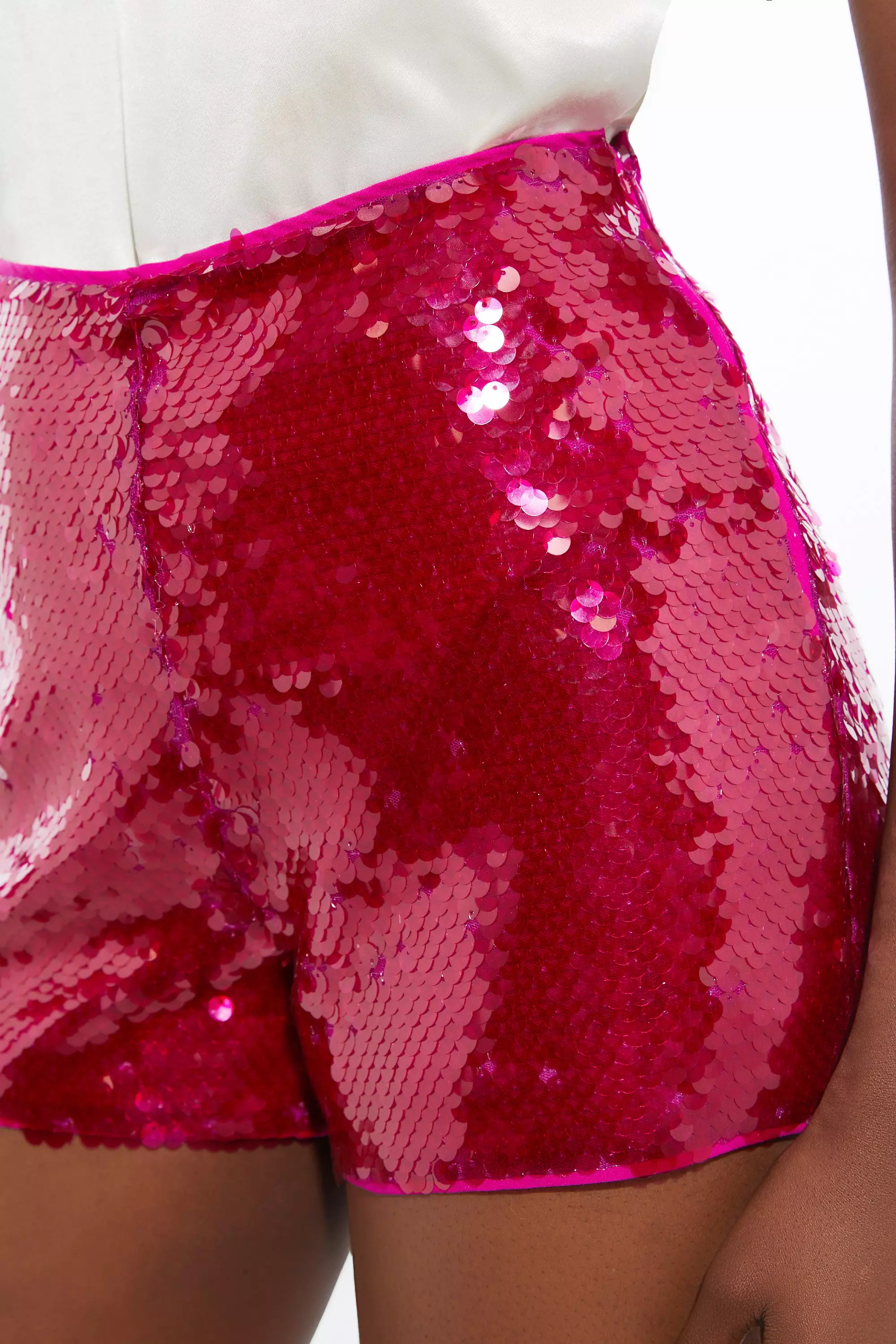 Layered Sequin Woven Short | Karen Millen