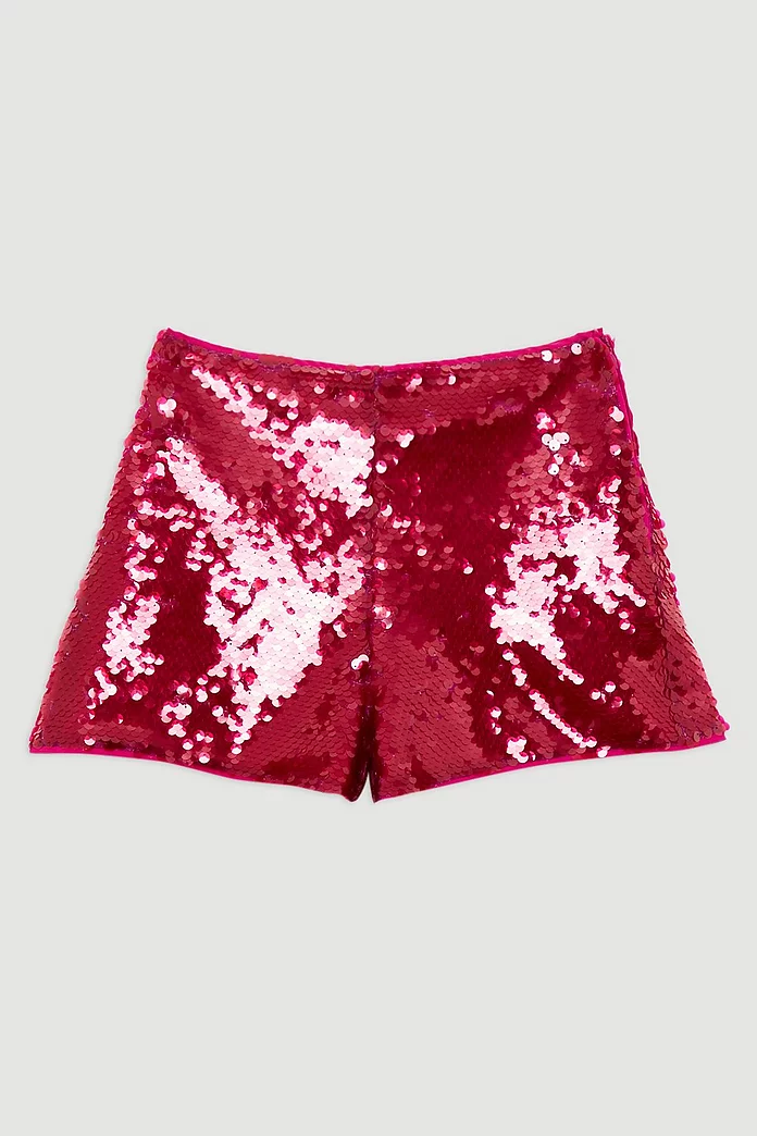 Layered Sequin Woven Short | Karen Millen Layered Sequin Woven Short | Karen Millen