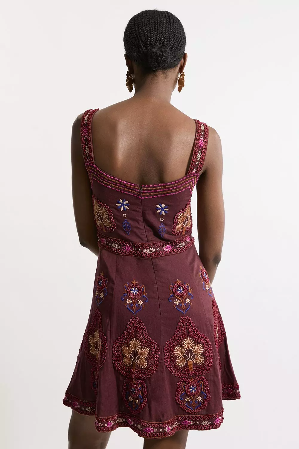 安心追跡【KAREN MILLEN】クロスネックミディドレス A-Line/Princess Off-the-Shoulder Sleeveless Ankle-Length