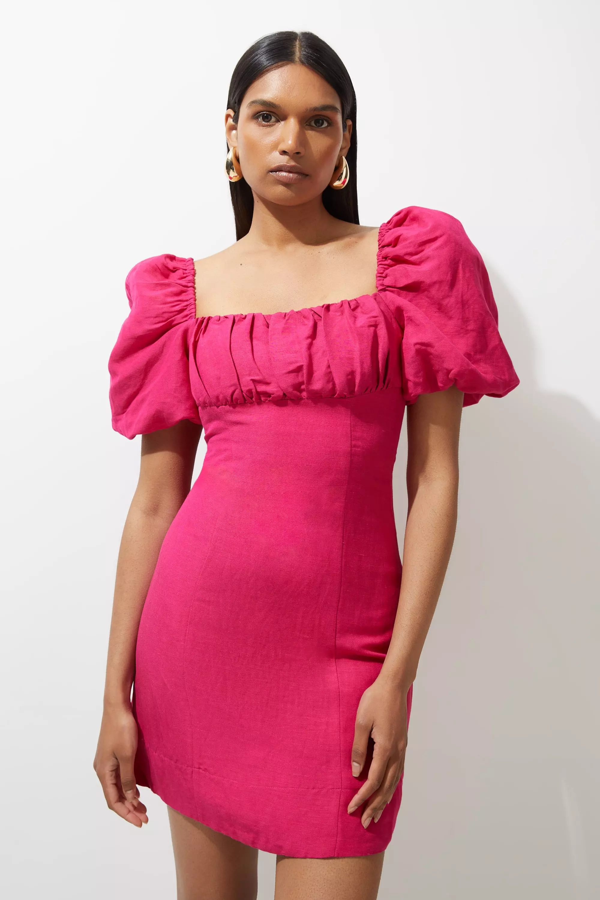 Karen millen forever dress magenta hotsell