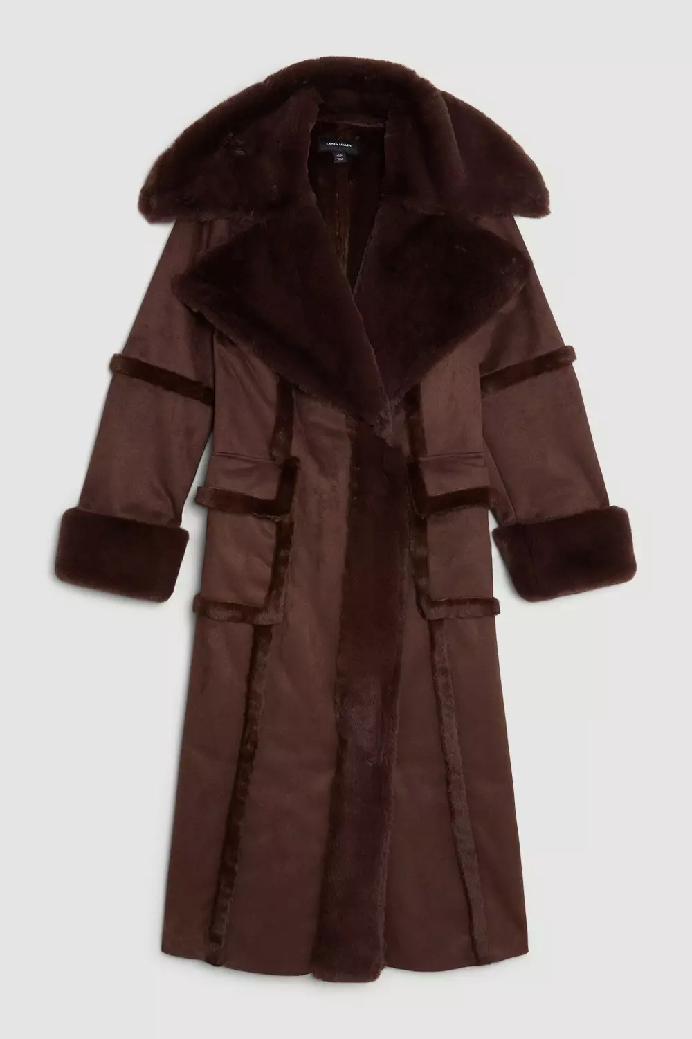 Karen millen shearling coat best sale