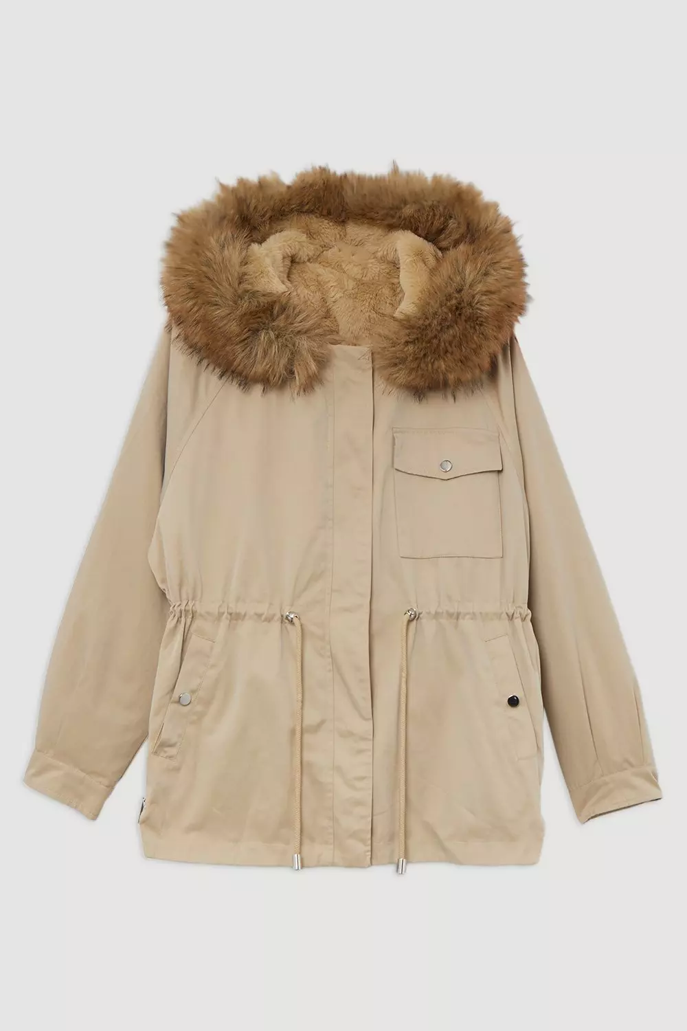 Luxury faux fur lined parka outlet