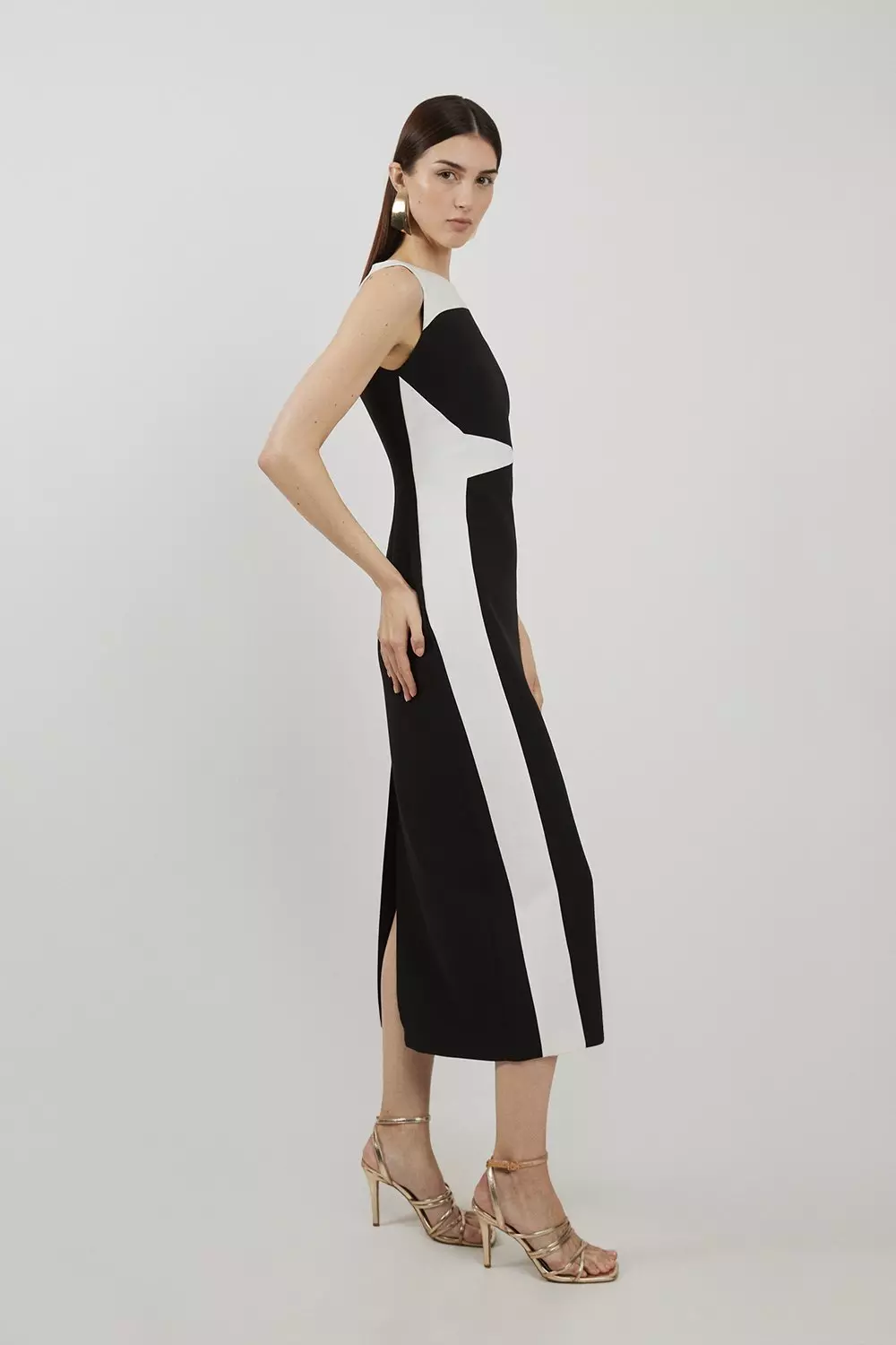 【Karen Millen】カラーブロック テーラード ペンシルドレス Clean Tailored Color Block Pencil Midi Dress | Karen Millen