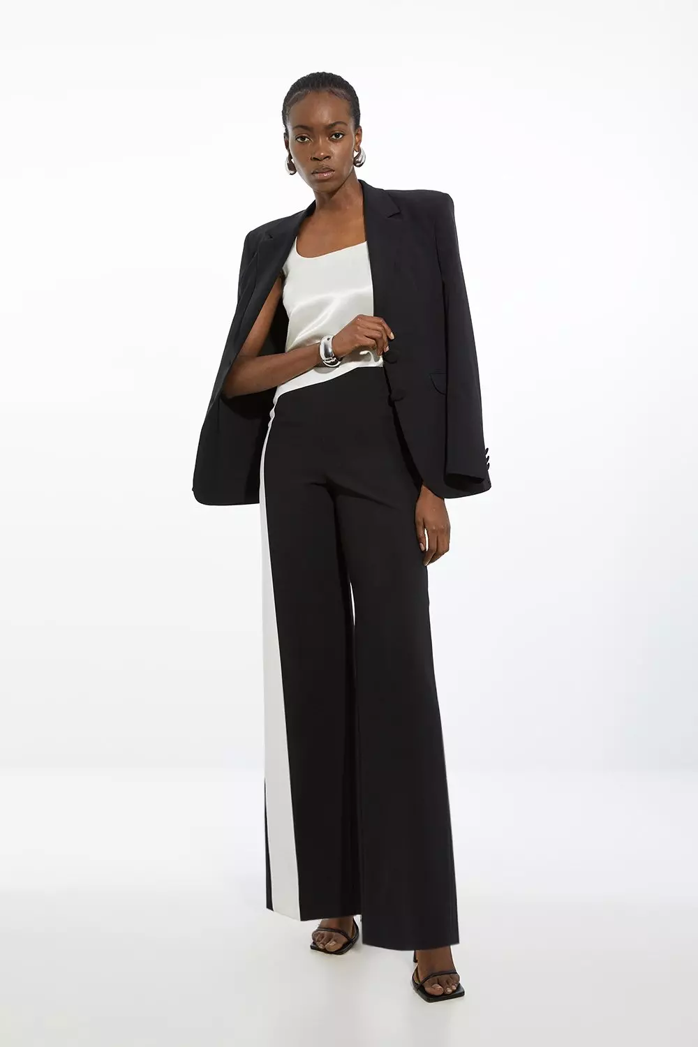 Color block wide leg pants store