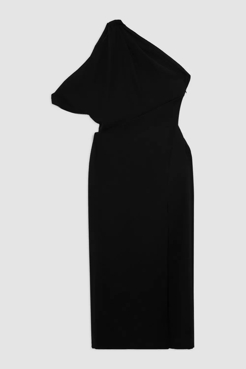 Black Petite Tailored Asymmetric Cold Shoulder Maxi Dress alternative image