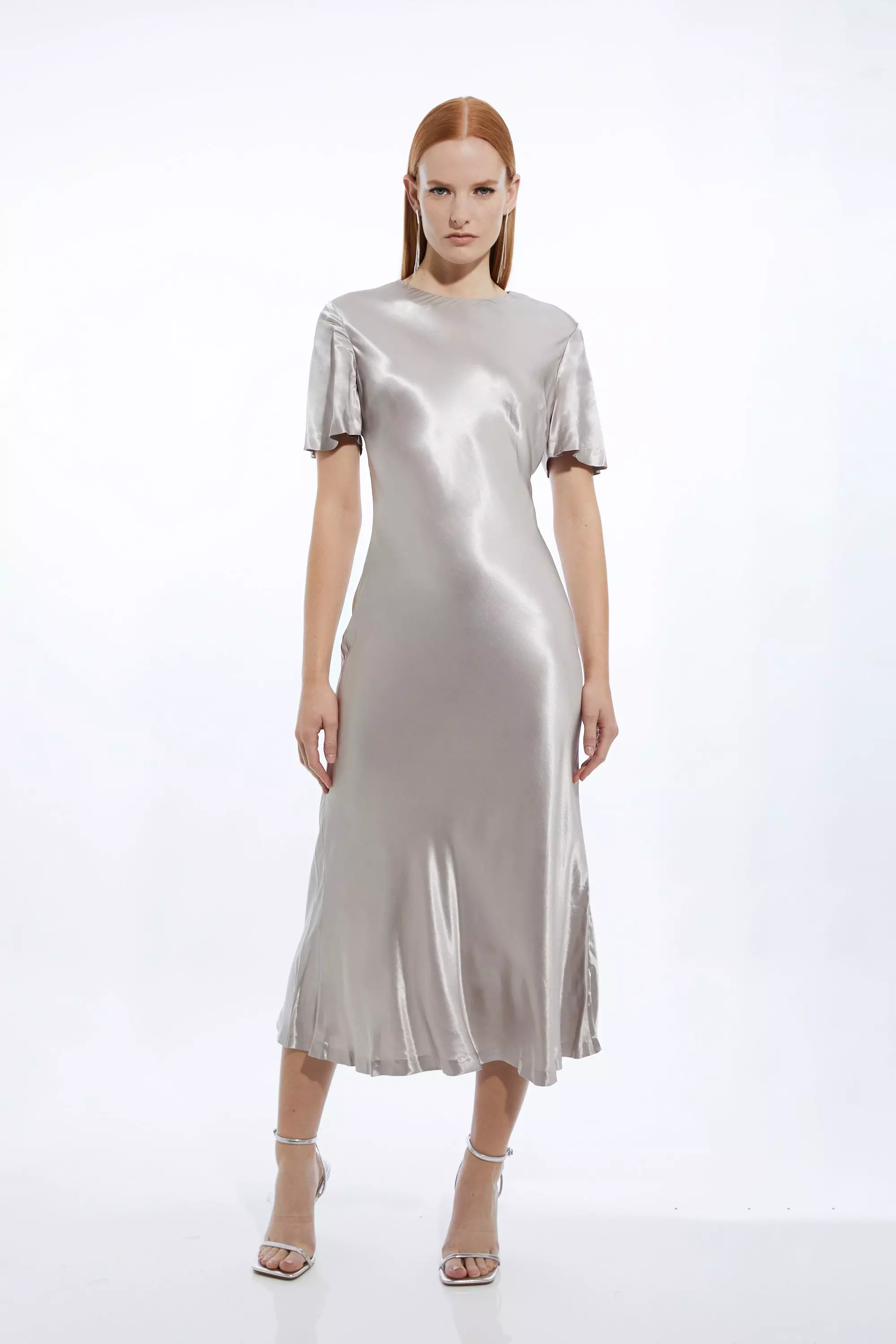 Karen millen satin bodycon dress online