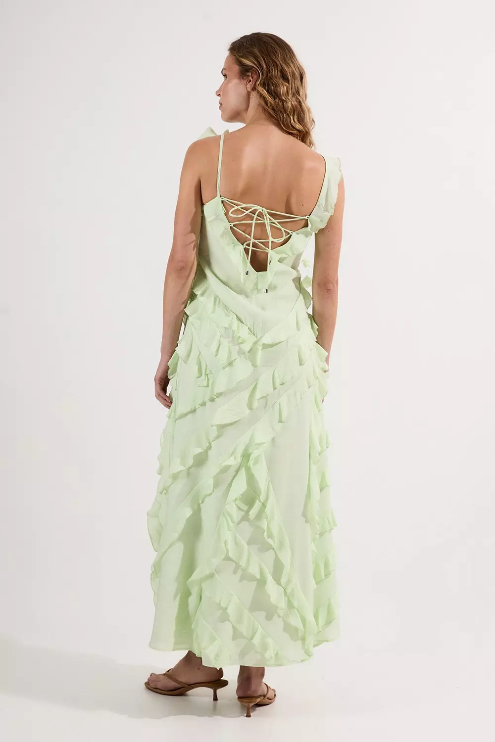 【KAREN MILLEN】プチ フリルジョーゼット織りミニドレス 関税込 Petite Pleated Floral Printed Woven Maxi Dress | Karen Millen
