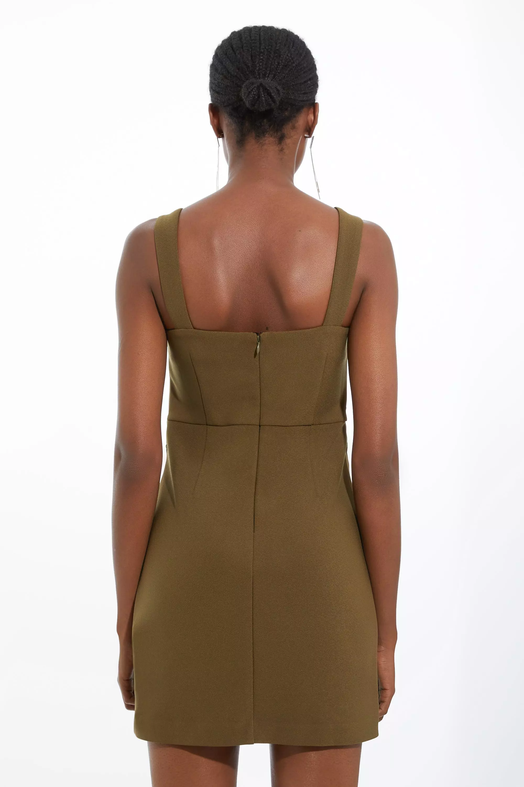 Figure Form Laced Detail Woven Mini Dress | Karen Millen