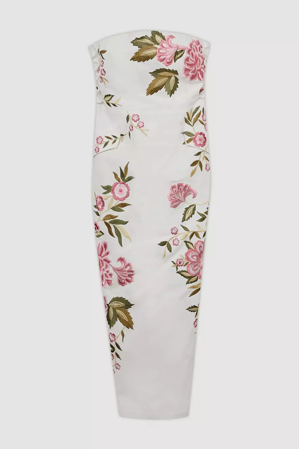 Tall Linen Embroidery Off The Shoulder Woven Dress | Karen