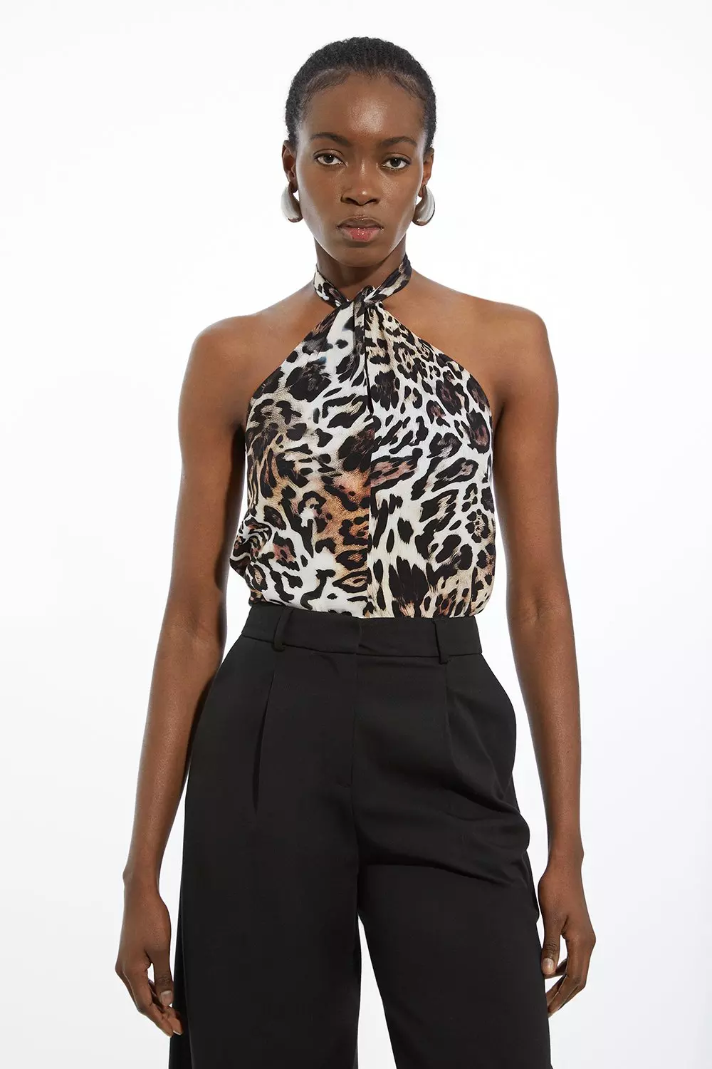 Karin Millen Leopard Print factory Drawstring