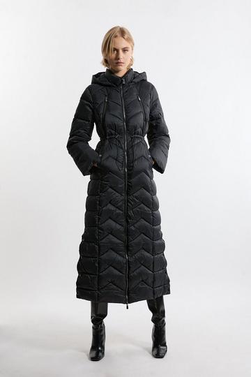 Black Tall Lightweight Packable Maxi Coat