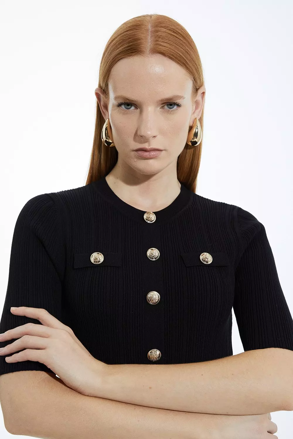 安心追跡【KAREN MILLEN】オフショルダー ニット ミディドレス 安心追跡【KAREN MILLEN】リボンタイネックミディドレス