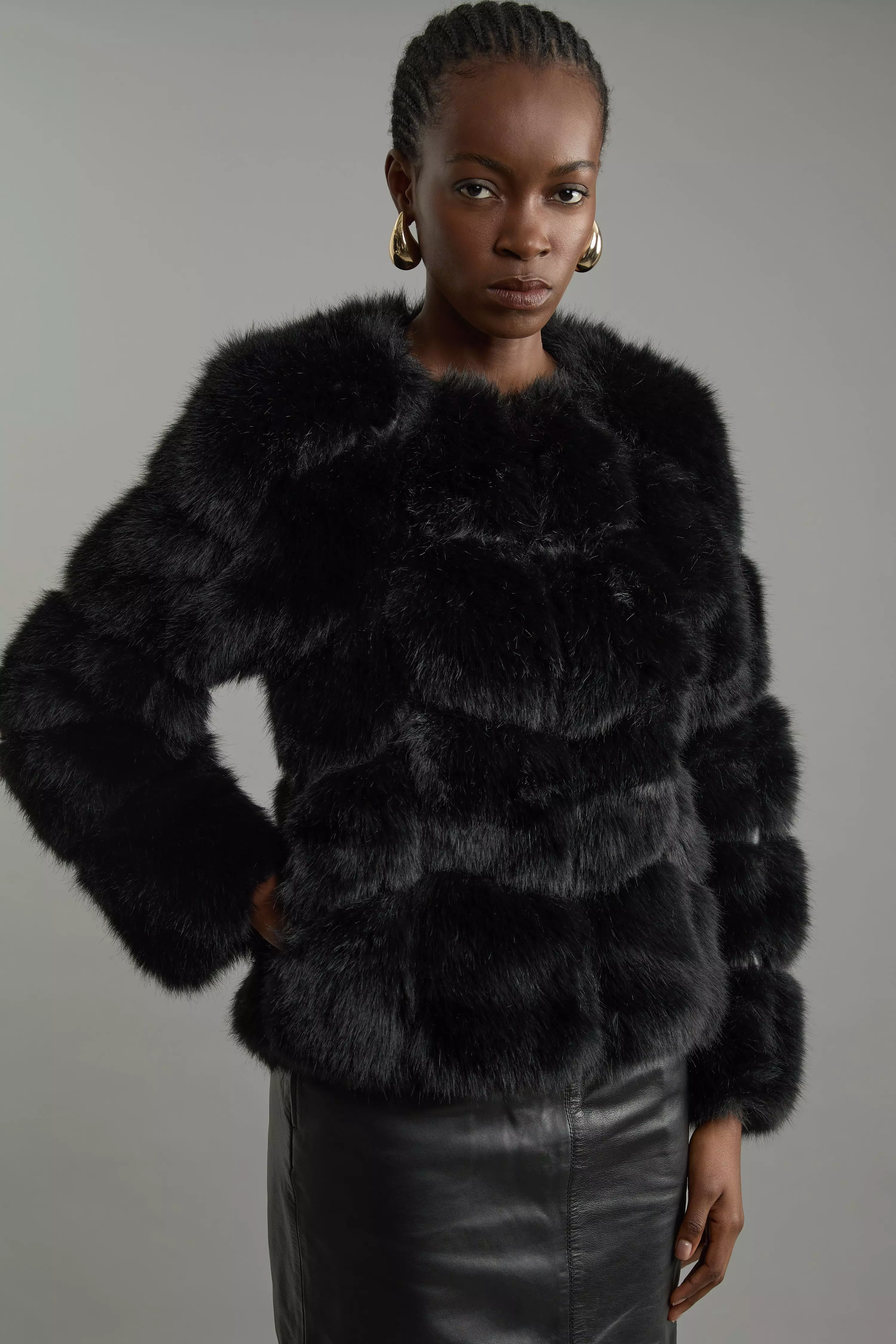 Luxe Paneled Faux Fur