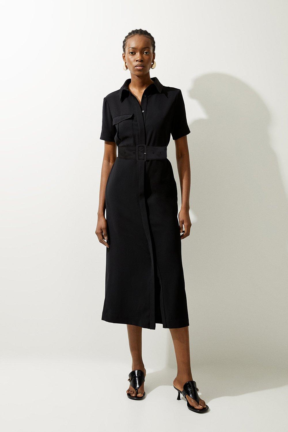 Black Shirt Dresses Black Blouse Dresses Karen Millen