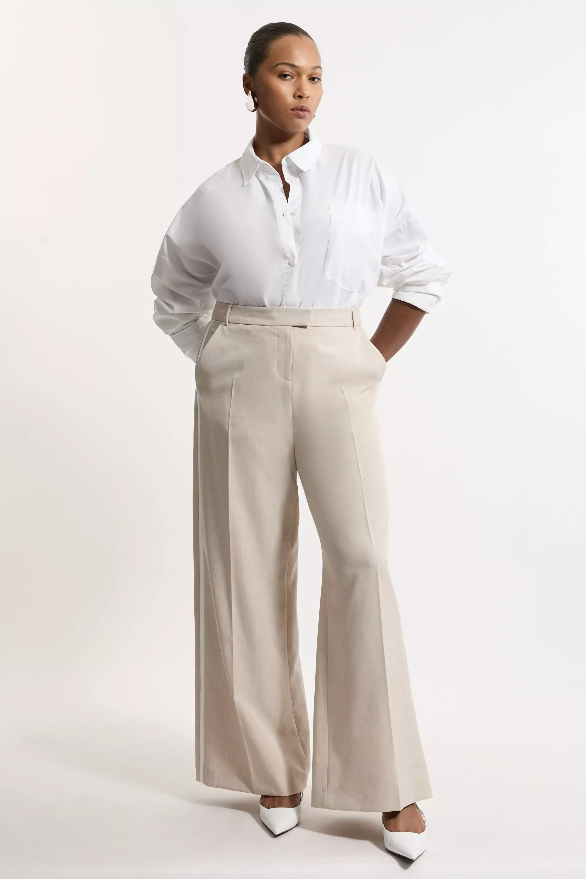 Plus size tan dress pants hotsell