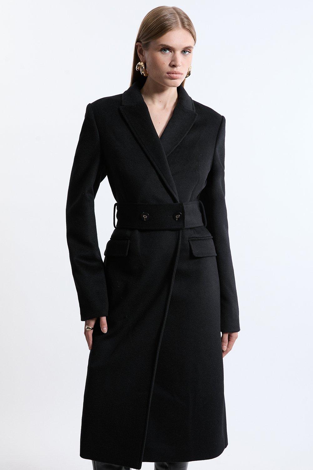 Women s Black Coats Karen Millen