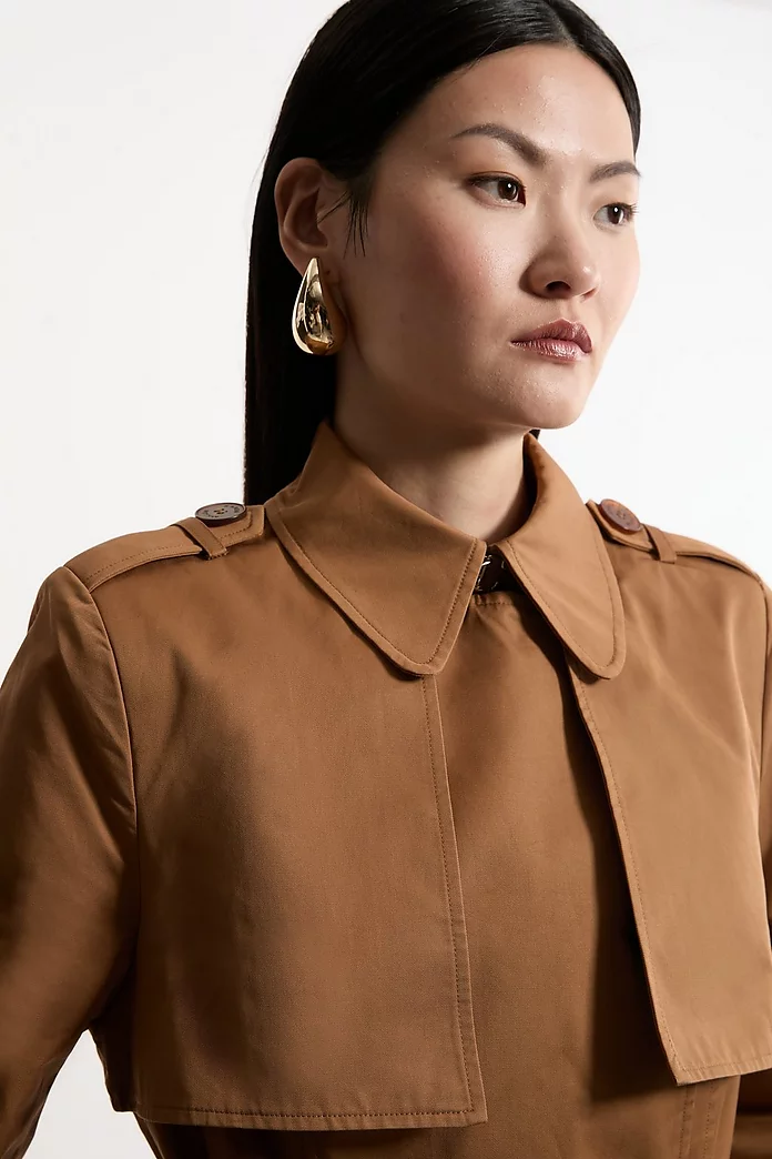 Tailored Wrap Storm Flap Belted Longline Trench Coat | Karen Tailored Wrap Storm Flap Belted Longline Trench Coat | Karen