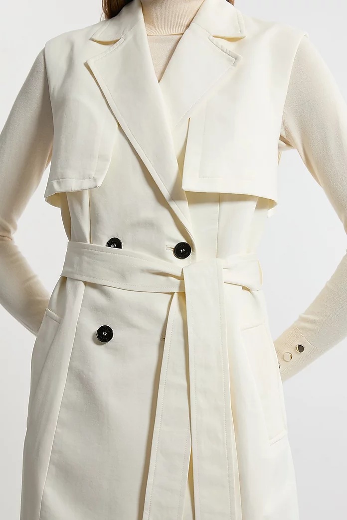 Tailored Sleeveless Belted Trench Coat | Karen Millen Tailored Sleeveless Belted Trench Coat | Karen Millen