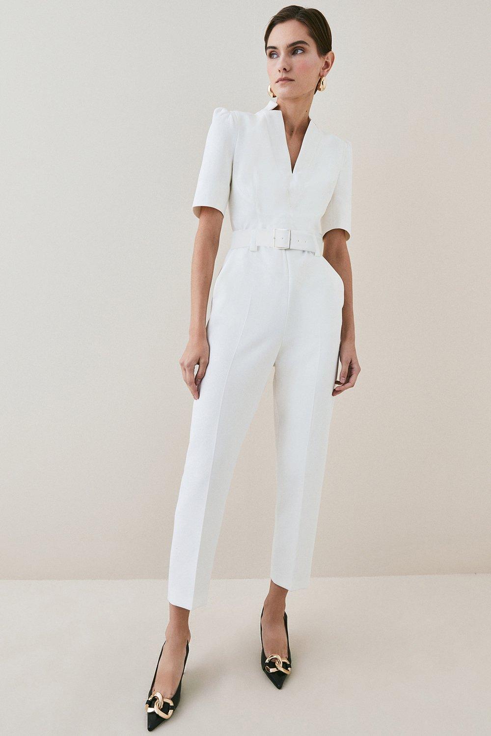 Petite Long Sleeve Jumpsuits Karen Millen