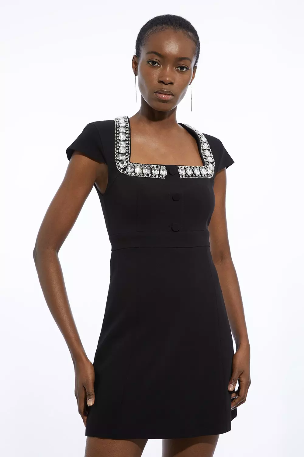 Little black dress with cap sleeves best sale