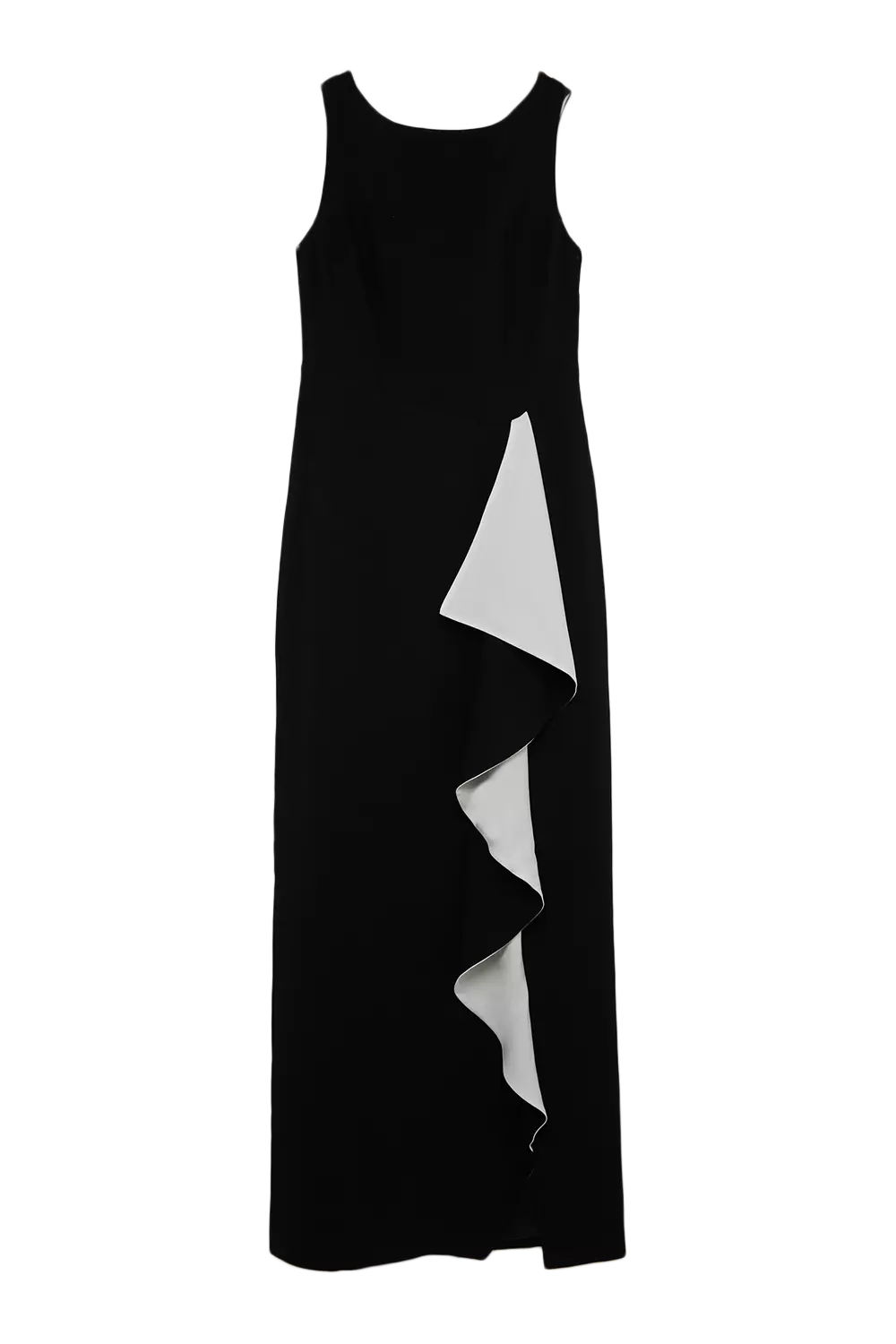 Diamante Embellished Trim Drape Cowl Back Maxi Tailored