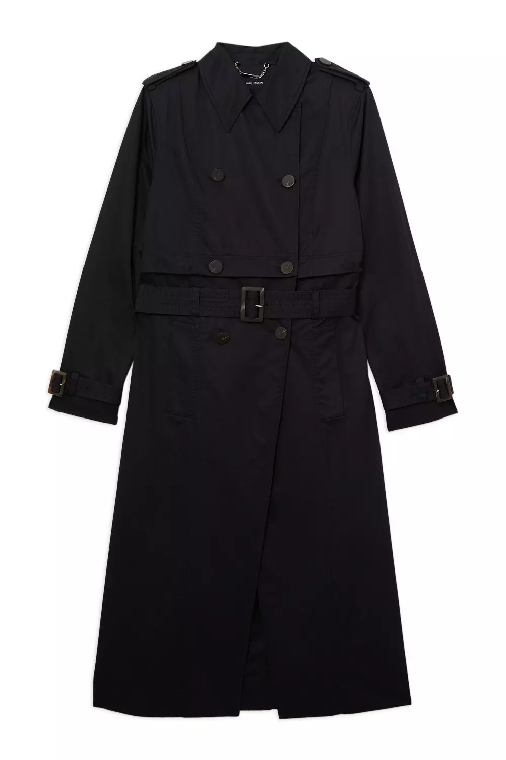 Black Tailored Cotton Multiway Trench Coat  alternative image