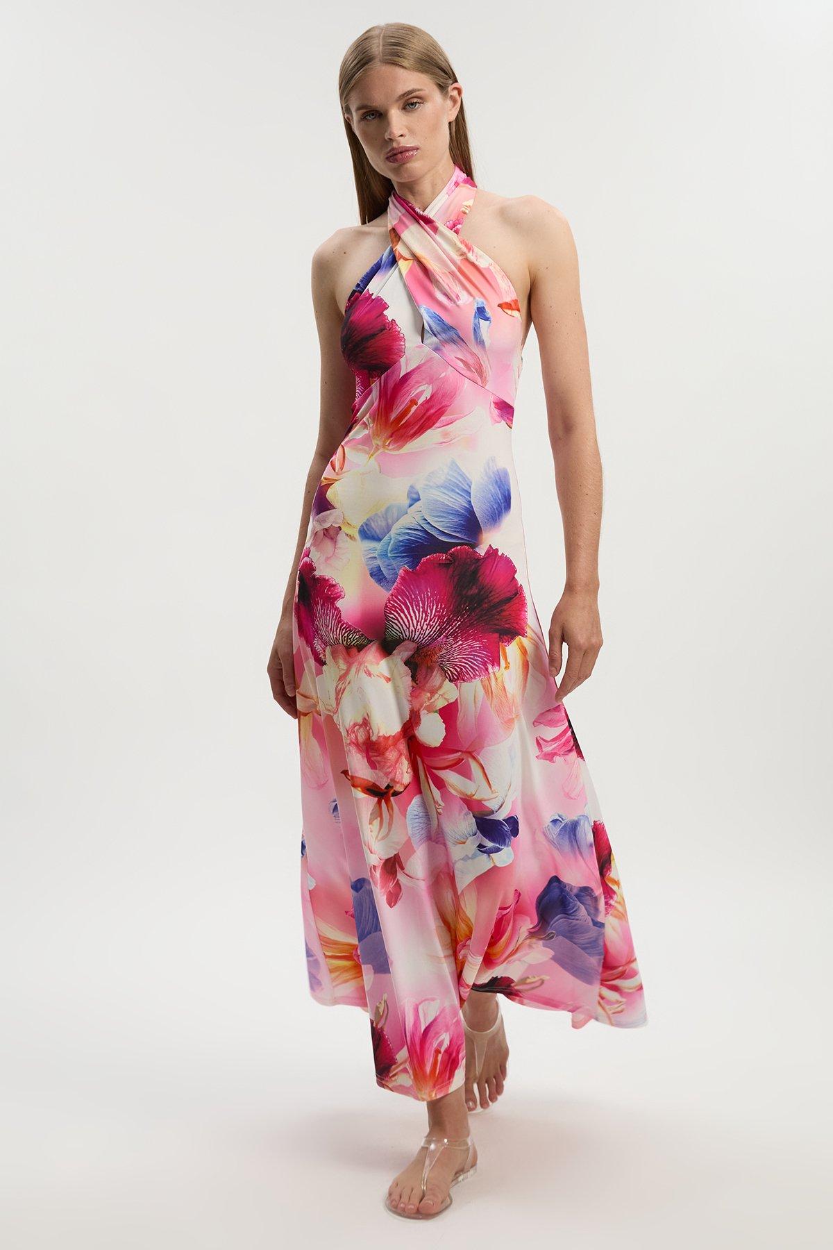 Long Sleeve Floral Maxi Dresses | Karen Millen US