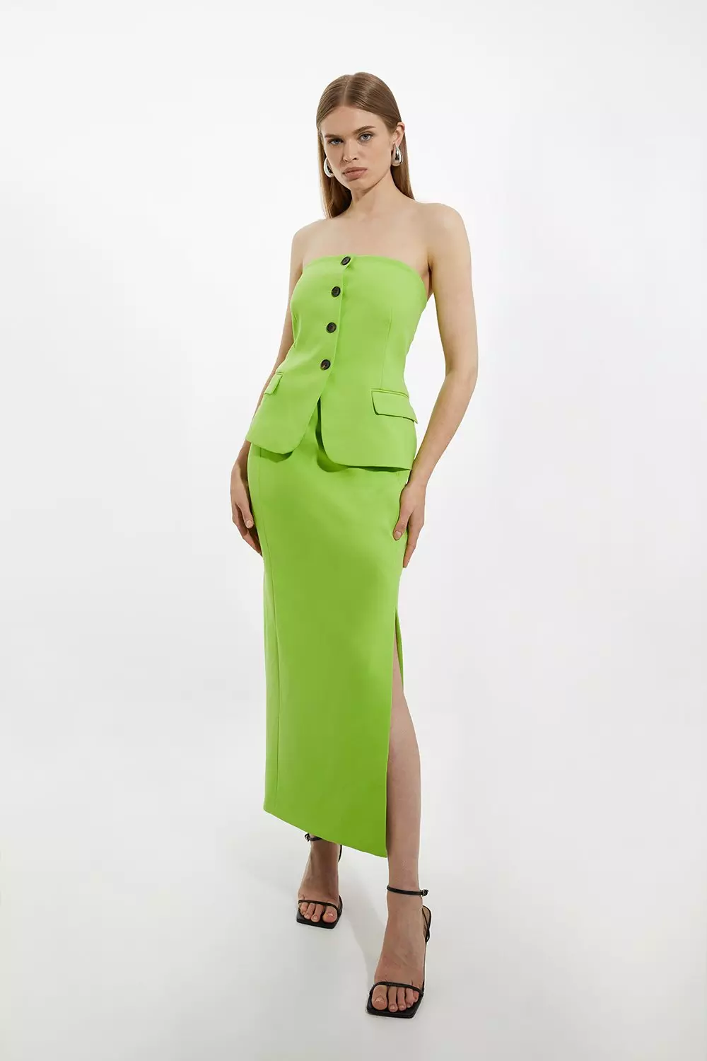 Karen millen lime green dress sale