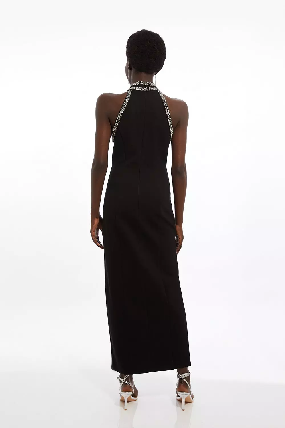 Petite Premium Embellished Ponte Jersey Midi Dress | Karen