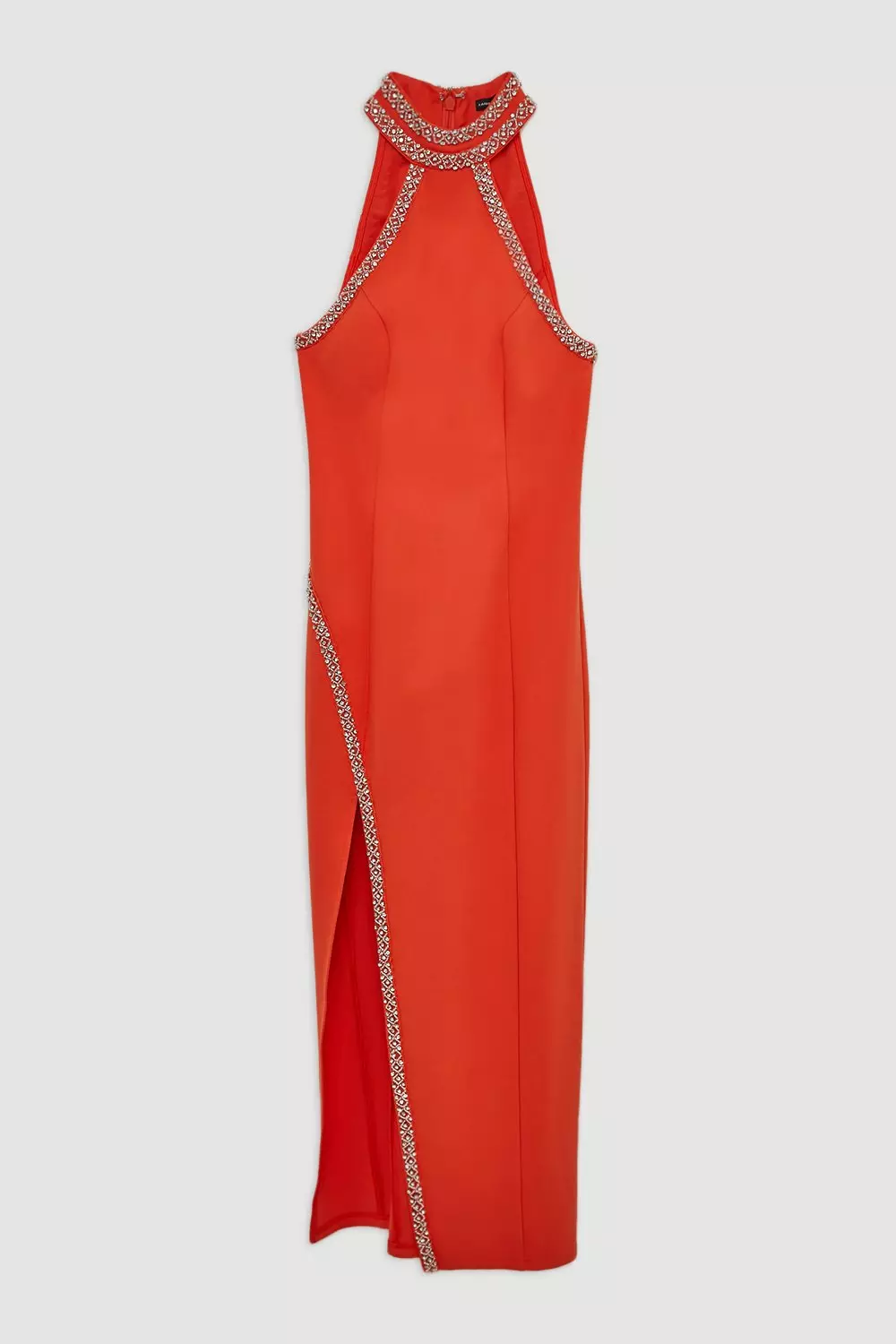 Premium Embellished Ponte Jersey Midi Dress | Karen Millen